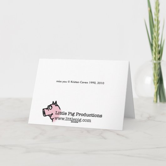 verfehlen Sie Sie Karte (Rückseite)