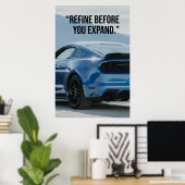 Verfeinern Sie, bevor Sie das Auto-Zitat-Poster er Poster (Heimbüro)