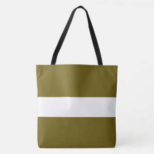 Verfeinert moderne breite goldene Oliven weiße Str Tasche