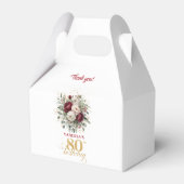 Verfeinerte Blush Burgunder 80. Geburtstagsgeschen Geschenkschachtel (Vorderseite)