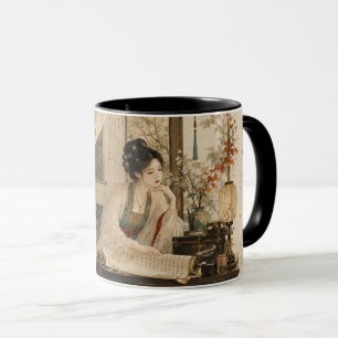 Verfeinerte Gelehrte Melancholische Schönheit. Tasse