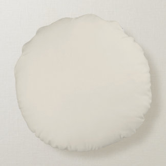 Verfeinerte Ivory Solid Color Shade Hue SW 0050 Rundes Kissen
