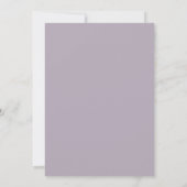 Verfeinerte Lavendel-Botanik-Hochzeit Einladung (Rückseite)