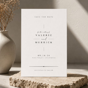 Verfeinerte Minimalistische Save-the-Date-Karte. Save The Date