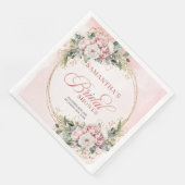 Verfeinerte rosafarbene Boho-Eukalyptus-Hochzeitsd Serviette (Ecke)