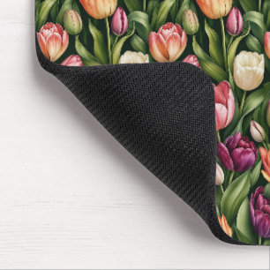 Verfeinerte Tulpen-Botanische-Illustration Mousepad
