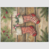 Verfeinerte Weihnachtsglocken rustikales Decoupage Seidenpapier (Vorderseite)