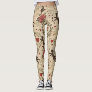 Verfeinerter Cupid Valentinstag Verziert Viktorian Leggings
