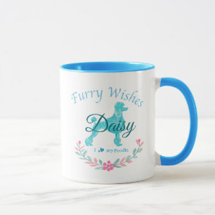 Verfeinerter Pastellblauer Pudel   Individuelles W Tasse