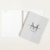 Verfeinertes graues Monogramm-Planer Planer (Anzeige)