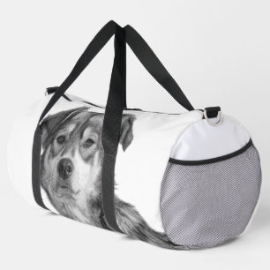 Verfeinertes monochromes großes Mischlingshundtier Duffle Bag