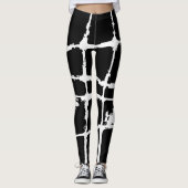 Verfeinertes weißes Light-Grunge-Mesh modern schmu Leggings (Vorderseite)