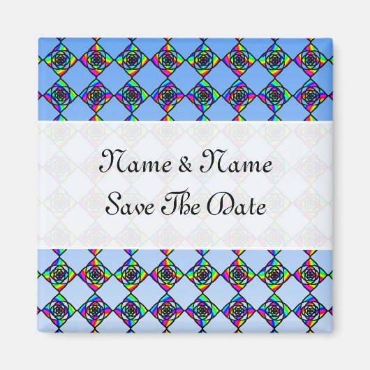 Verfestigter Glaseffekt: Muster der Bläschen. Magnet (Vorne)