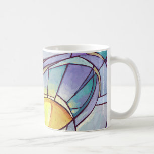 Verfestigtes Glas Sonne strahlend Himmel Kaffeetasse