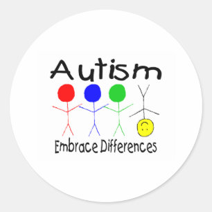 Verflechten von Unterschieden (Menschen) Runder Aufkleber