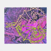 Verflochtene Drachen Fleecedecke (Vorderseite (Horizontal))