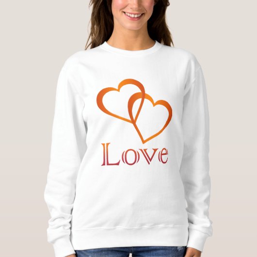Verflochtene Herzen Sweatshirt (Vorderseite)