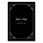 Verflochtene romantische Rote Rosen Tischnummer (Rückseite)