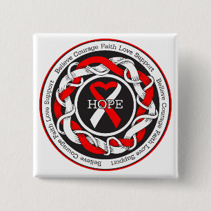 Verflochtenes Band MDS Hoffnung Button