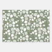 Verflochtenes Blattwerk-Kronendach Moderne Botanis Geschenkpapier Set (Vorderseite 3)