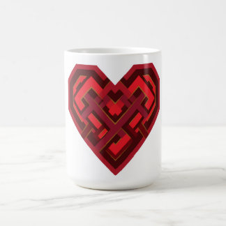 Verflochtenes Herz der Liebe Kaffeetasse