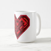 Verflochtenes Herz der Liebe Kaffeetasse (VorderseiteRechts)