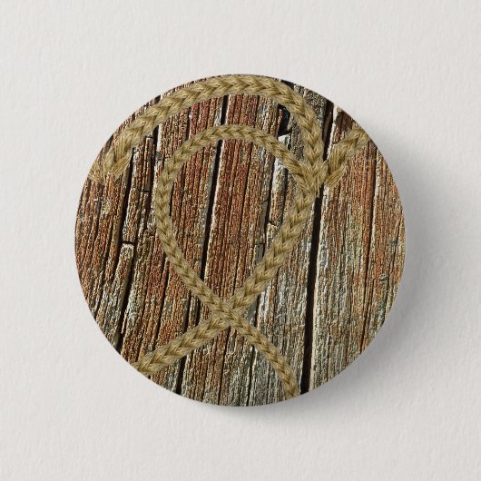 Verflochtenes Herzen verwirrtes romantisches Button (Vorderseite)