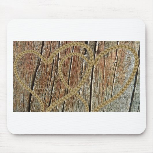Verflochtenes Herzen verwirrtes romantisches Mousepad (Vorne)