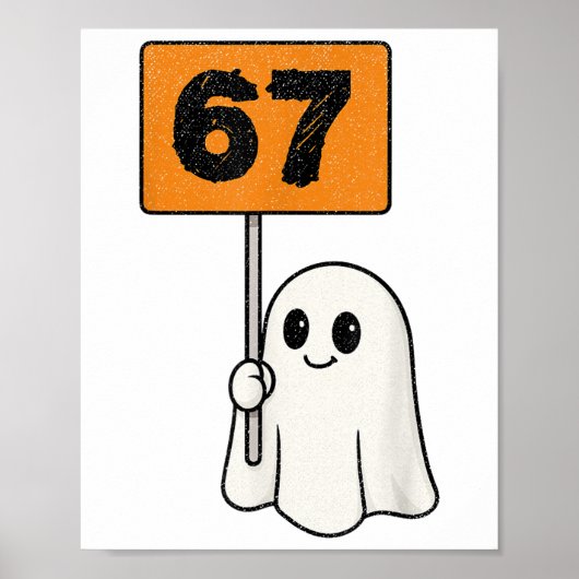 Verflucht 67 Meme Six Seven 6-7 Lustiger Internet- Poster (Vorne)