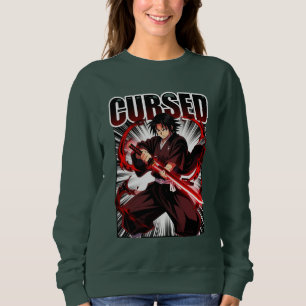 Verflucht – Dark Anime Style Katana Krieger Grafik Sweatshirt