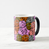 Verfluchte Bilder von Katzen Tierkunst Verwandlungstasse (VorderseiteRechts)