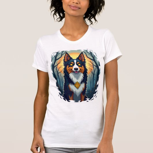 Verfluchte Collie Kriecherei T-Shirt (Vorderseite)