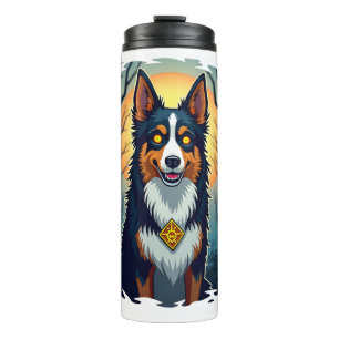 Verfluchter Collie-Kriecher Thermosbecher