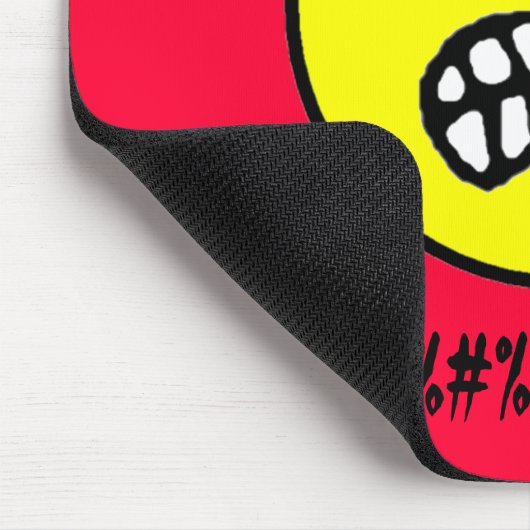 Verfluchter Computer Funny Angry Gesicht und Cuss Mousepad (Ecke)