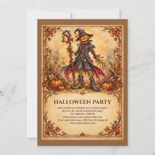 Verfluchter Vogelscheuchen-Herbst-Halloween-Party Einladung