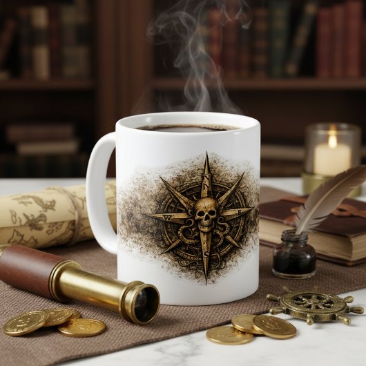 Verfluchtes Kompass-Sigil-Pirat Kaffeetasse