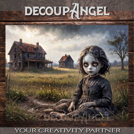 Verfluchtes Mädchen in einem verlassenen Garten Seidenpapier