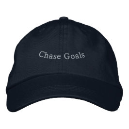 Verfolge Ziele Stylish Motivation Mode Navy-Farbe- Bestickte Baseballkappe