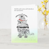 Verfolgen Sie Beileids-Karte - die Wörter, die Karte (Gelbe Blume)