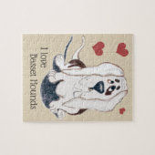 verfolgen Sie der Liebe-Dachshundjagdhunde 8x10 Puzzle (Horizontal)