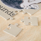 verfolgen Sie der Liebe-Dachshundjagdhunde 8x10 Puzzle (Seite)