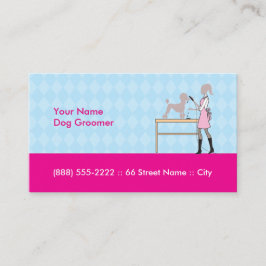 Verfolgen Sie Groomer-Visitenkarte 3,5" x 2,0", Visitenkarte