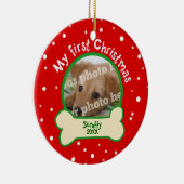 Verfolgen Sie mein erstes Weihnachtsrotes und Keramikornament (Rechts)