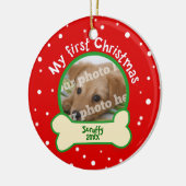 Verfolgen Sie mein erstes Weihnachtsrotes und Keramikornament (Links)