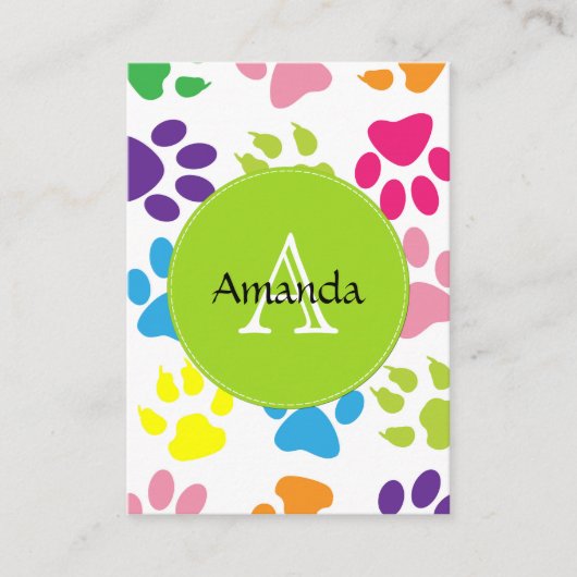 Verfolgen Sie Tatzen, Spuren, Tatze-Drucke - rotes Visitenkarte (Vorderseite)