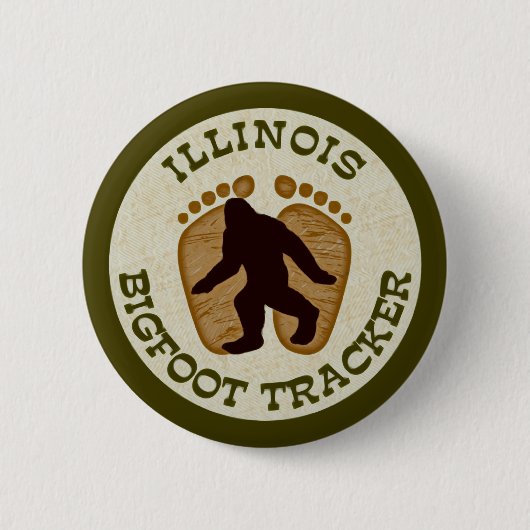 Verfolger Illinois Bigfoot Button (Vorderseite)