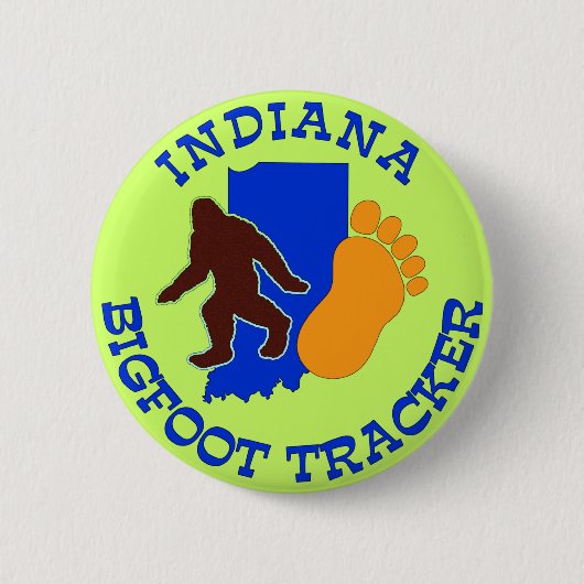 Verfolger Indianas Bigfoot Button (Vorderseite)