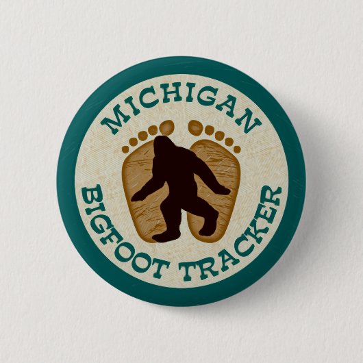 Verfolger Michigans Bigfoot Button (Vorderseite)