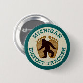 Verfolger Michigans Bigfoot Button (Vorne & Hinten)