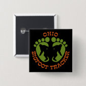 Verfolger Ohios Bigfoot Button (Vorne & Hinten)